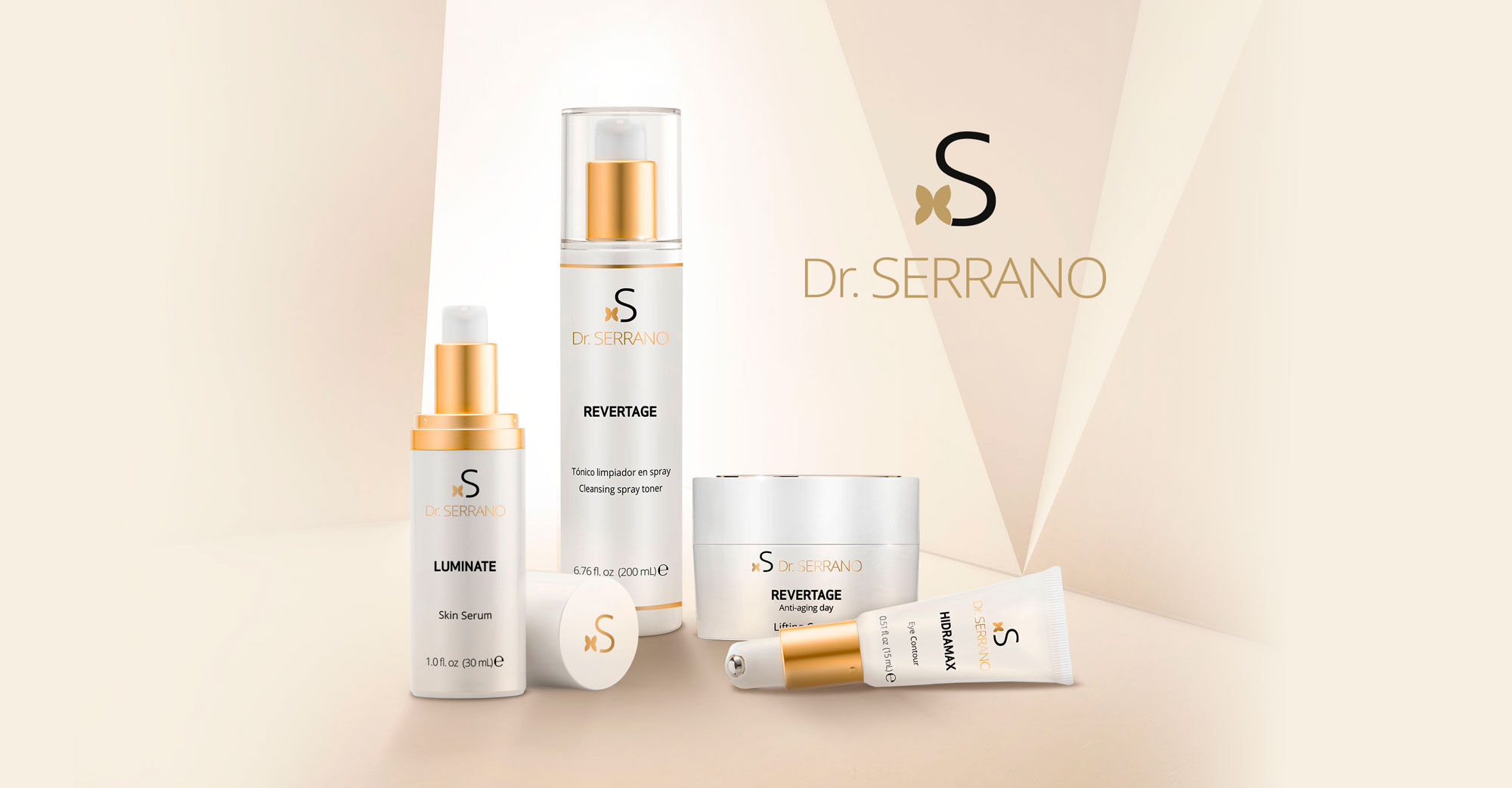 Imagen con cuatro productos linea Dr. Serrano